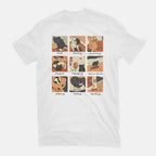 Cat Meme – Cat Graphic T-Shirt in white, flat-lay product view