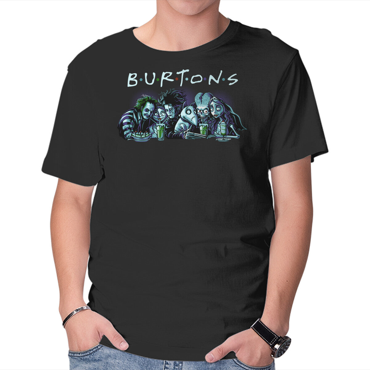 Burtons – Horror Graphic T-Shirt in black, product display