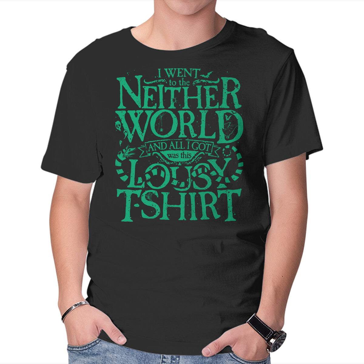 Went To The Neitherworld – Horror Graphic T-Shirt in black, product display