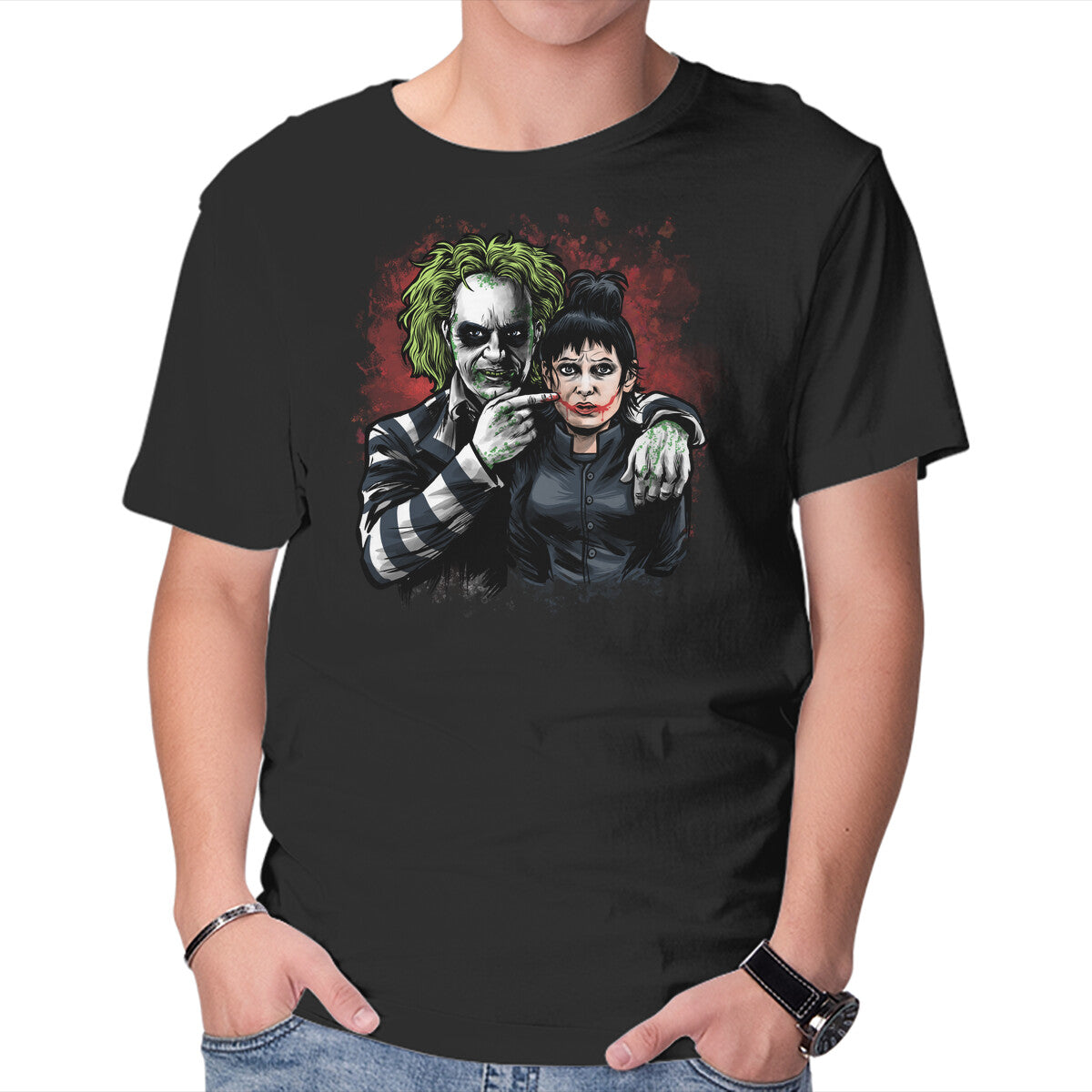 Juice Smile – Horror Graphic T-Shirt in black, product display