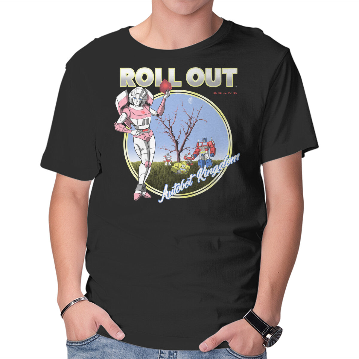 Roll Doubt – Sci-Fi Graphic T-Shirt in black, product display