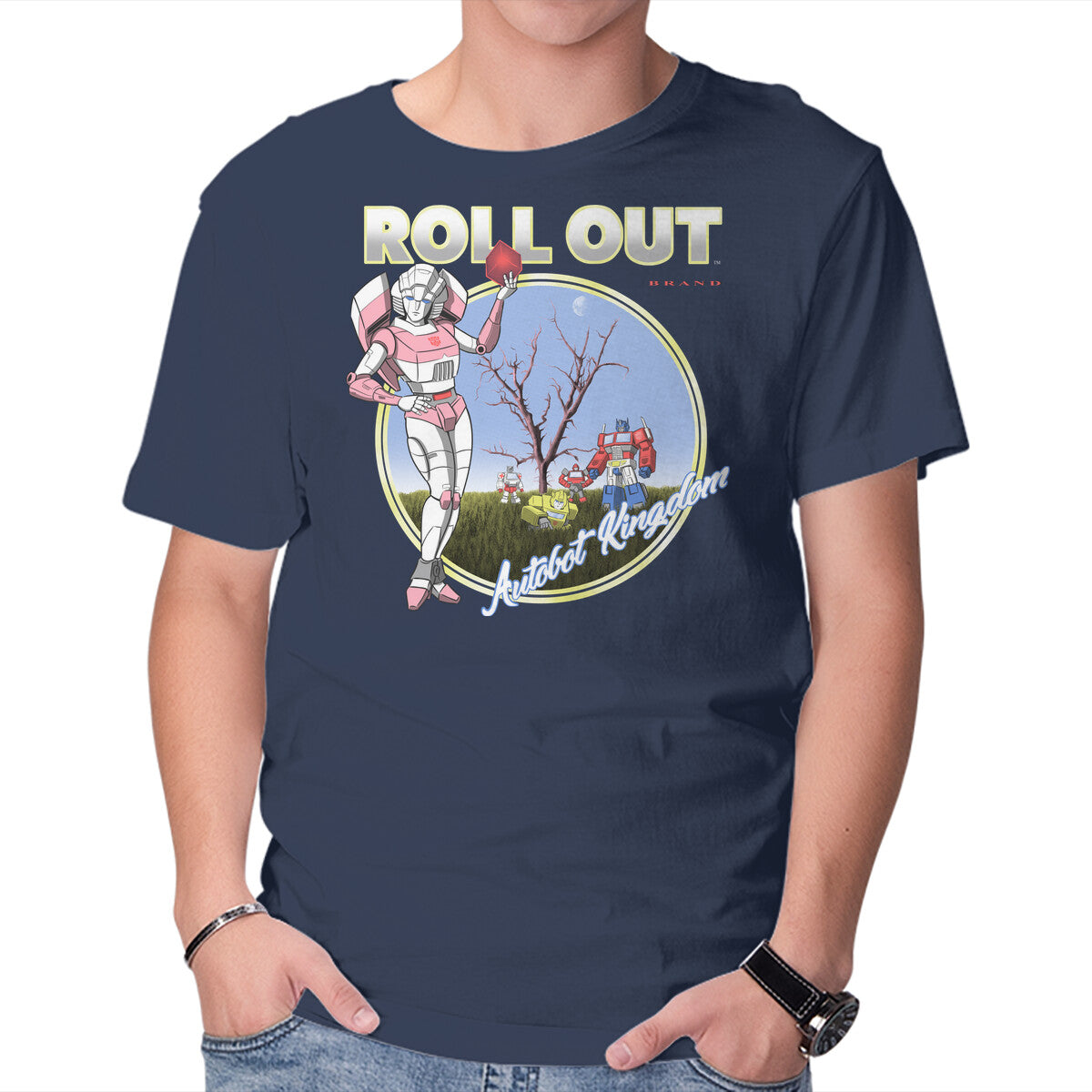 Roll Doubt – Sci-Fi Graphic T-Shirt in navy, product display