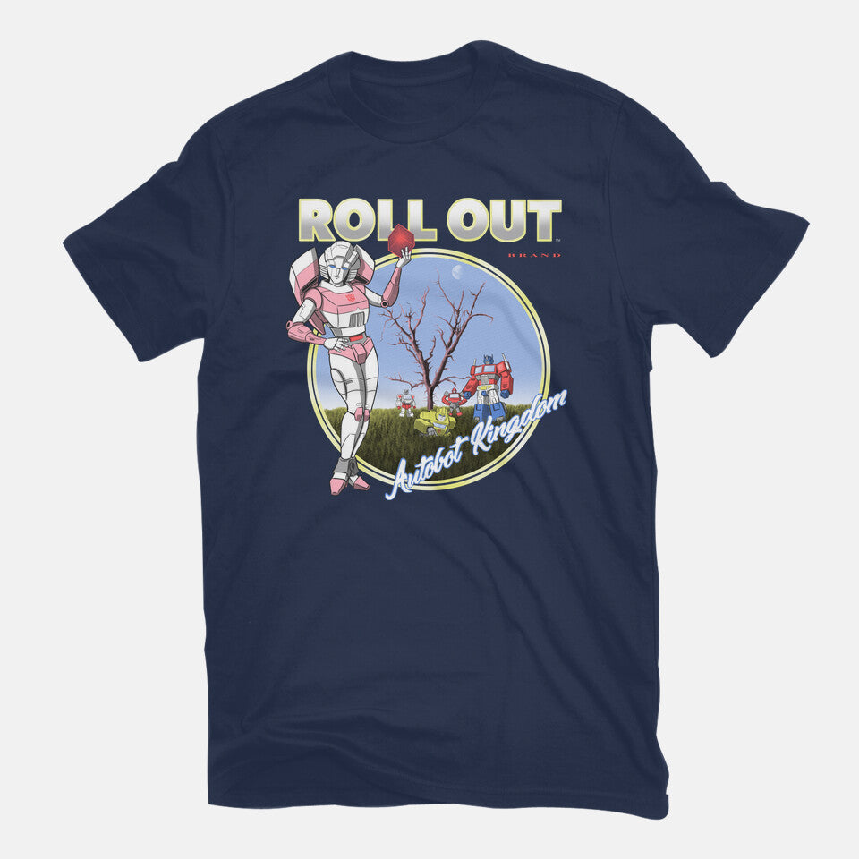Roll Doubt – Sci-Fi Graphic T-Shirt in navy, flat-lay product view