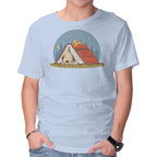 Booked For A Nap – Dog Graphic T-Shirt in blue, product display