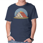 Booked For A Nap – Dog Graphic T-Shirt in navy, product display