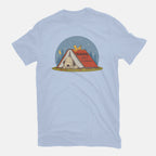 Booked For A Nap – Dog Graphic T-Shirt in blue, flat-lay product view