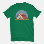 Booked For A Nap – Dog Graphic T-Shirt in green, flat-lay product view