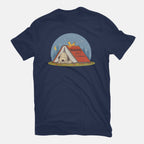 Booked For A Nap – Dog Graphic T-Shirt in navy, flat-lay product view