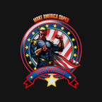 Vote Patriot Graphic T-Shirt design artwork for black graphic T-shirt