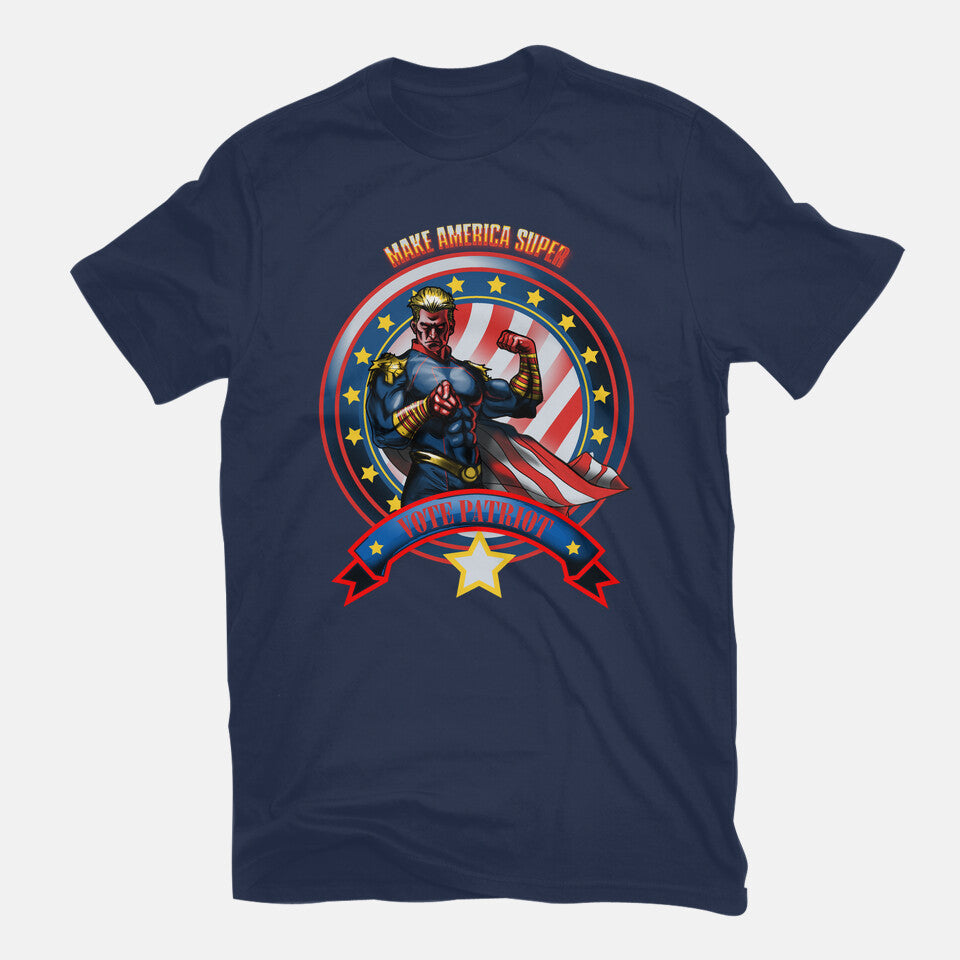 Vote Patriot Graphic T-Shirt in navy, flat-lay product view