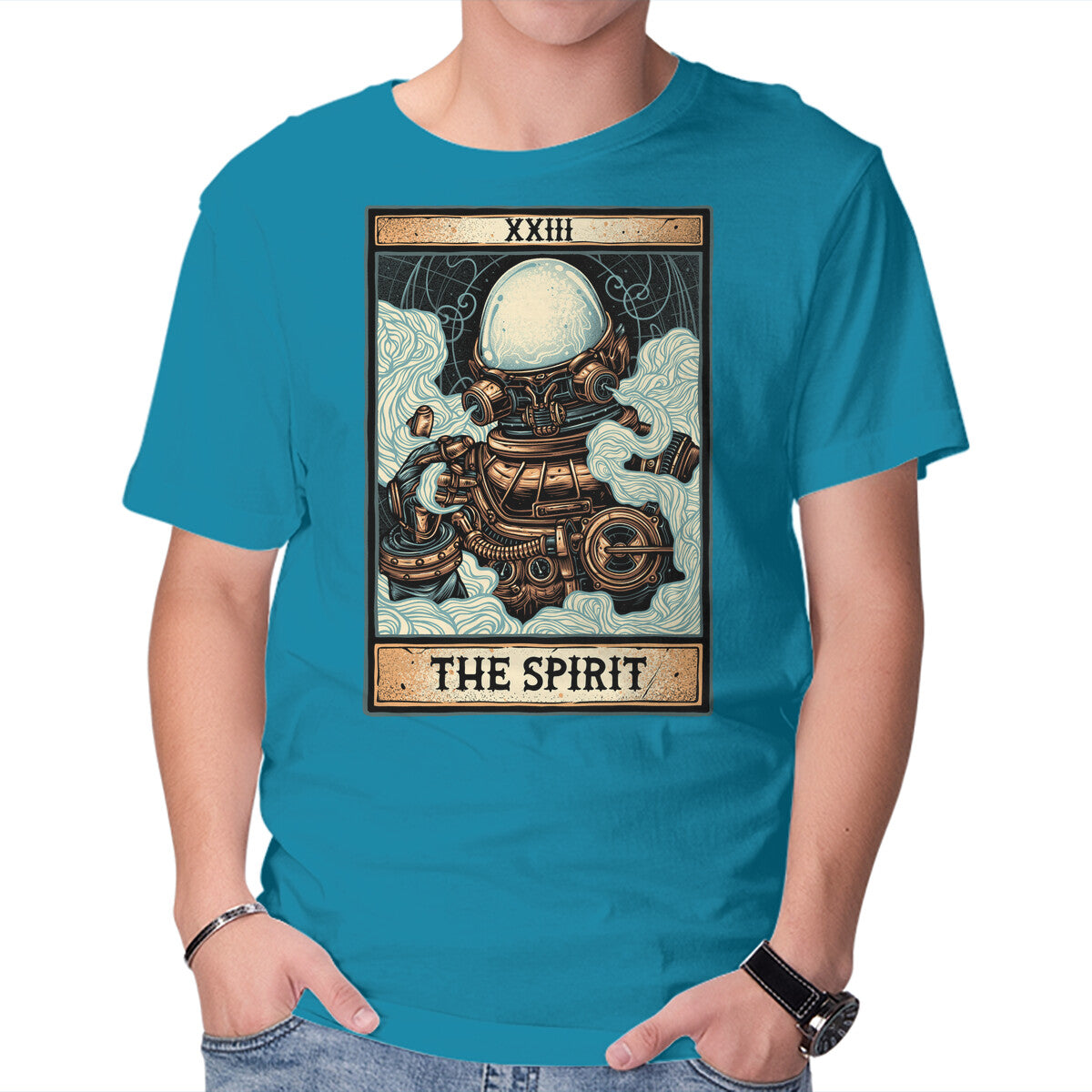 Spirit – Fantasy Graphic T-Shirt in turquoise, product display