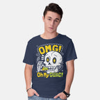Model wearing navy Oh My Guac Graphic T-Shirt