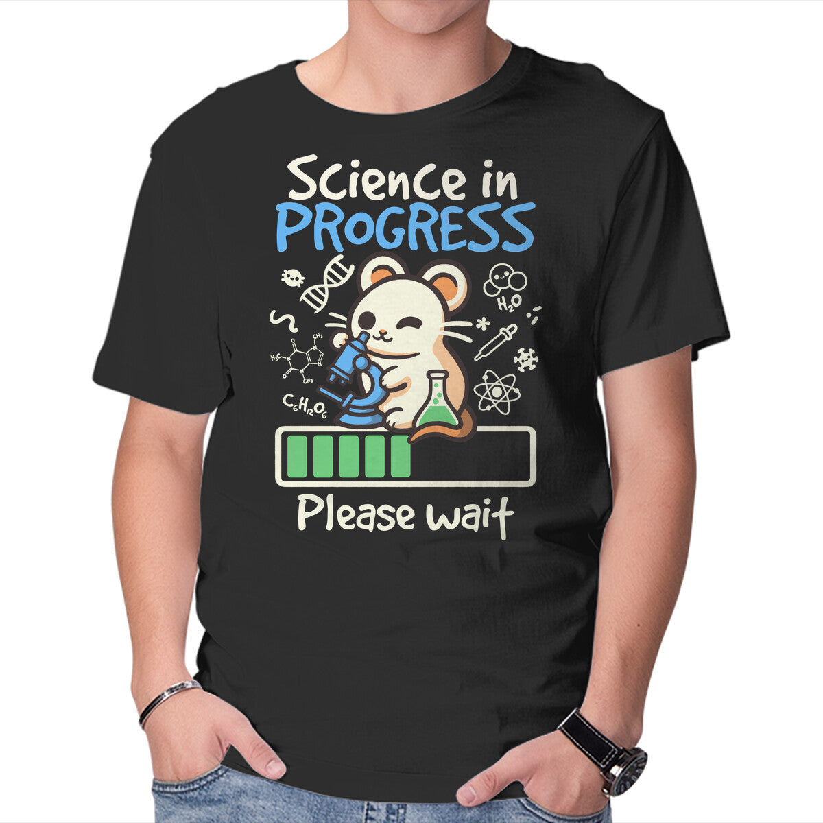 Science In Progress – Animal Graphic T-Shirt in black, product display