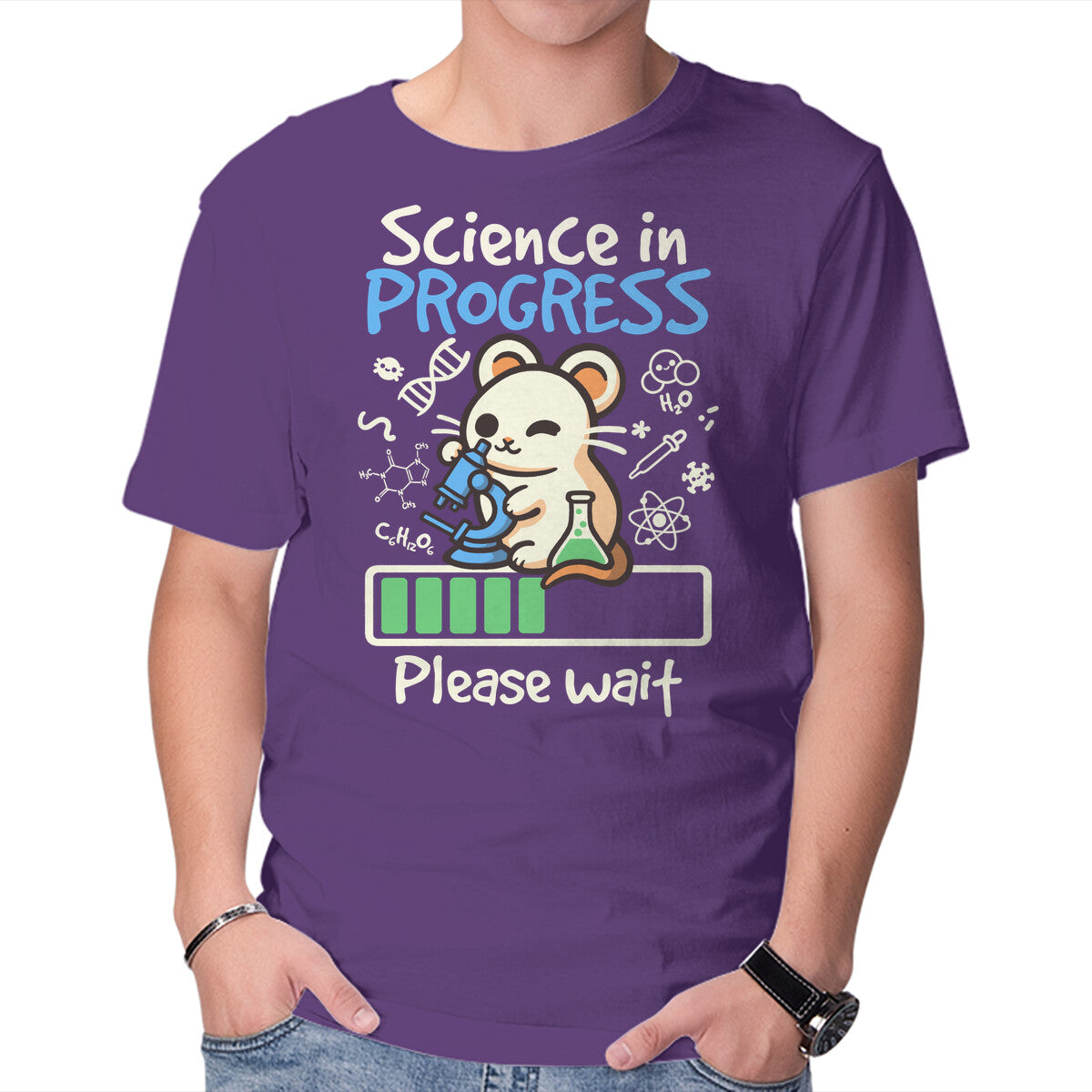 Science In Progress – Animal Graphic T-Shirt in purple, product display