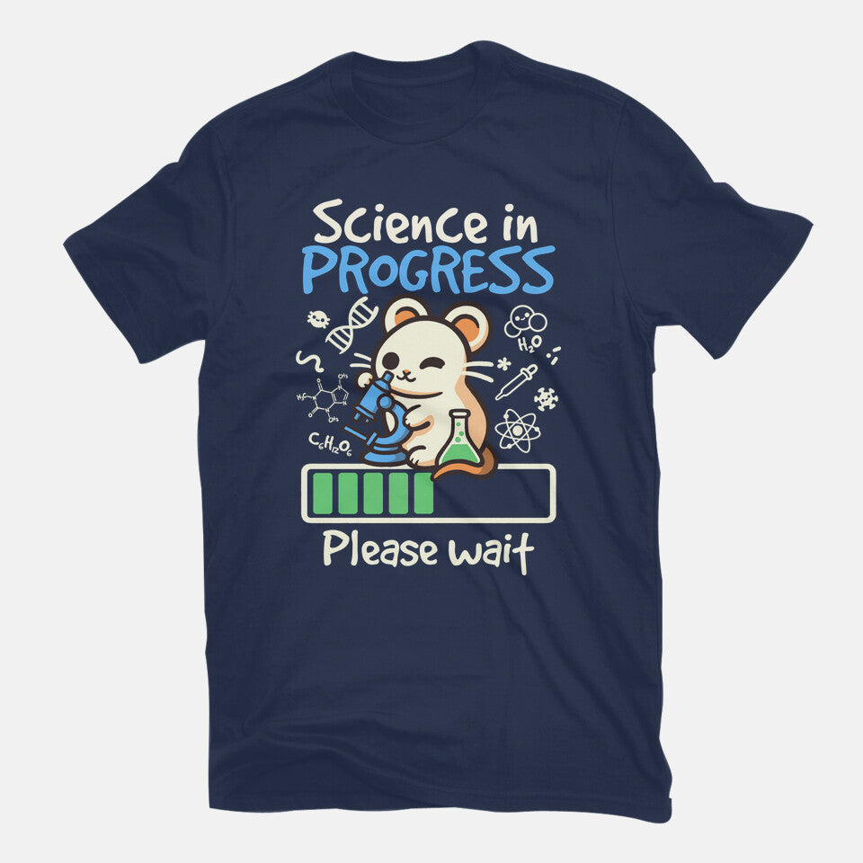 Science In Progress – Animal Graphic T-Shirt in navy, flat-lay product view