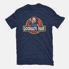 Good Guys Park – Horror Graphic T-Shirt in navy, flat-lay product view