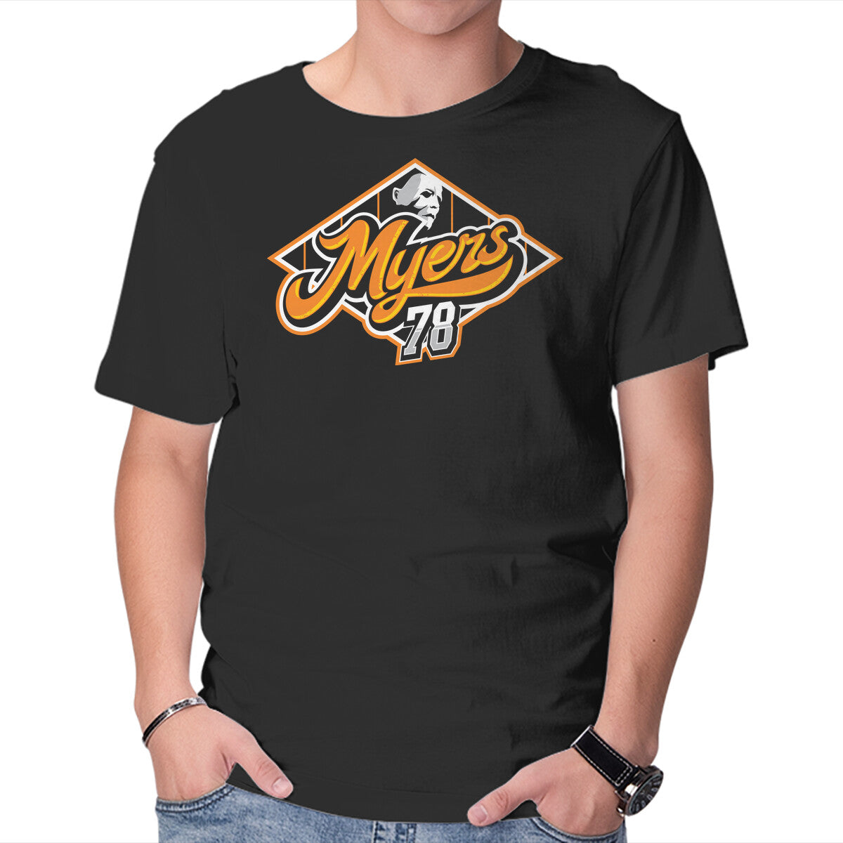Myers 78 – Halloween Graphic T-Shirt in black, product display