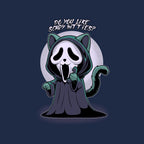 Ghostcat – Cat Graphic T-Shirt design artwork for navy graphic T-shirt