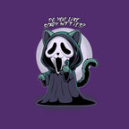 Ghostcat – Cat Graphic T-Shirt design artwork for purple graphic T-shirt