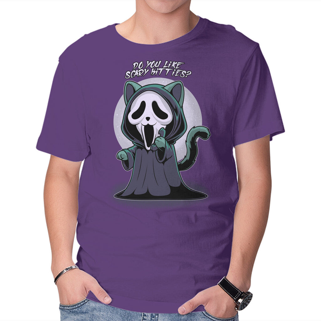 Ghostcat – Cat Graphic T-Shirt in purple, product display