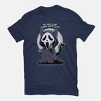 Ghostcat – Cat Graphic T-Shirt in navy, flat-lay product view