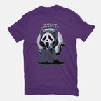 Ghostcat – Cat Graphic T-Shirt in purple, flat-lay product view