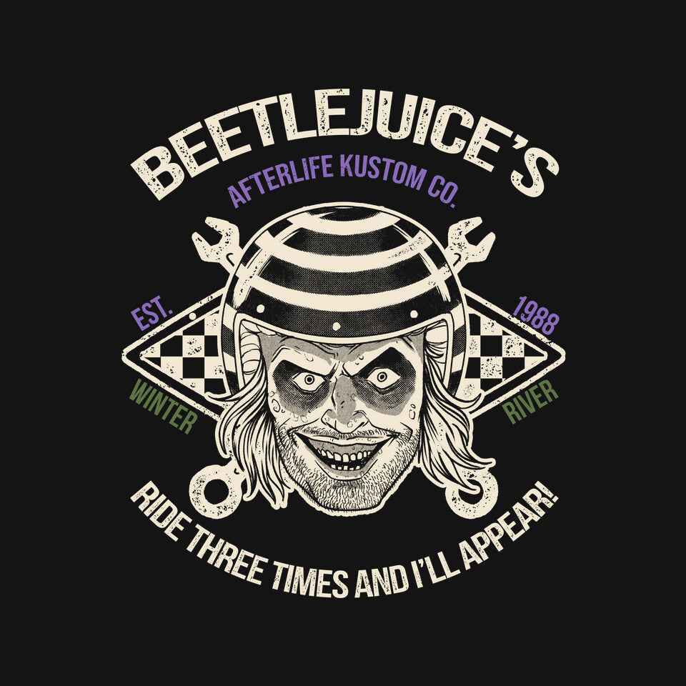 Beetlejuice's Afterlife Kustom – Horror Graphic T-Shirt
