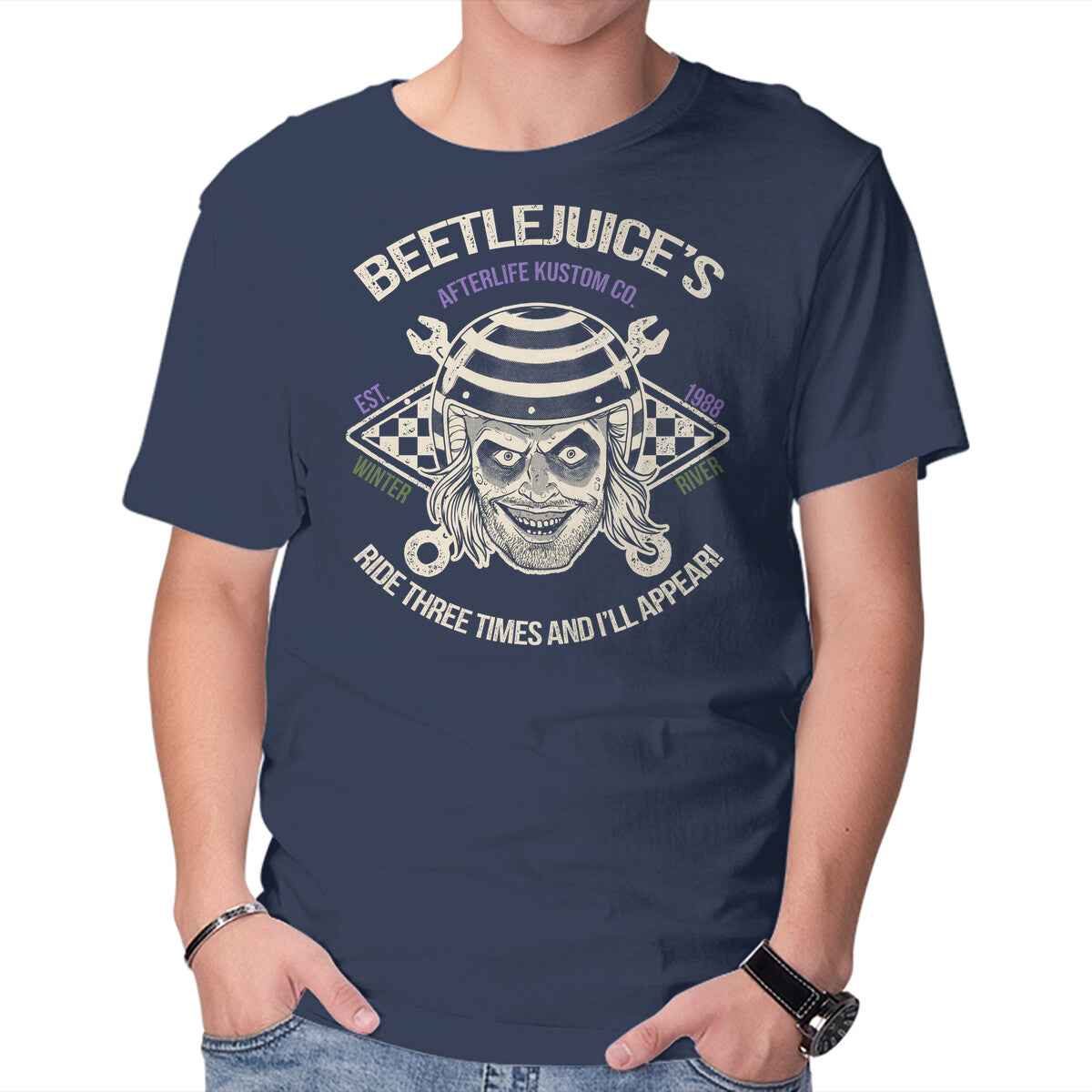 Beetlejuice's Afterlife Kustom – Horror Graphic T-Shirt