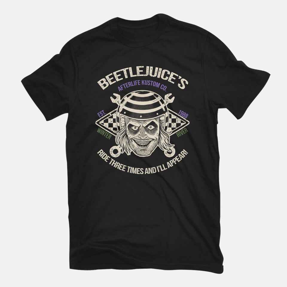 Beetlejuice's Afterlife Kustom – Horror Graphic T-Shirt