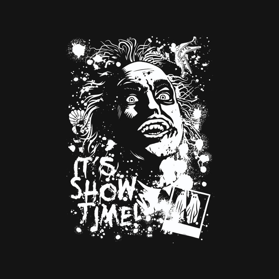 Show Time – Horror Graphic T-Shirt design artwork for black graphic T-shirt