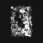 Show Time – Horror Graphic T-Shirt design artwork for black graphic T-shirt
