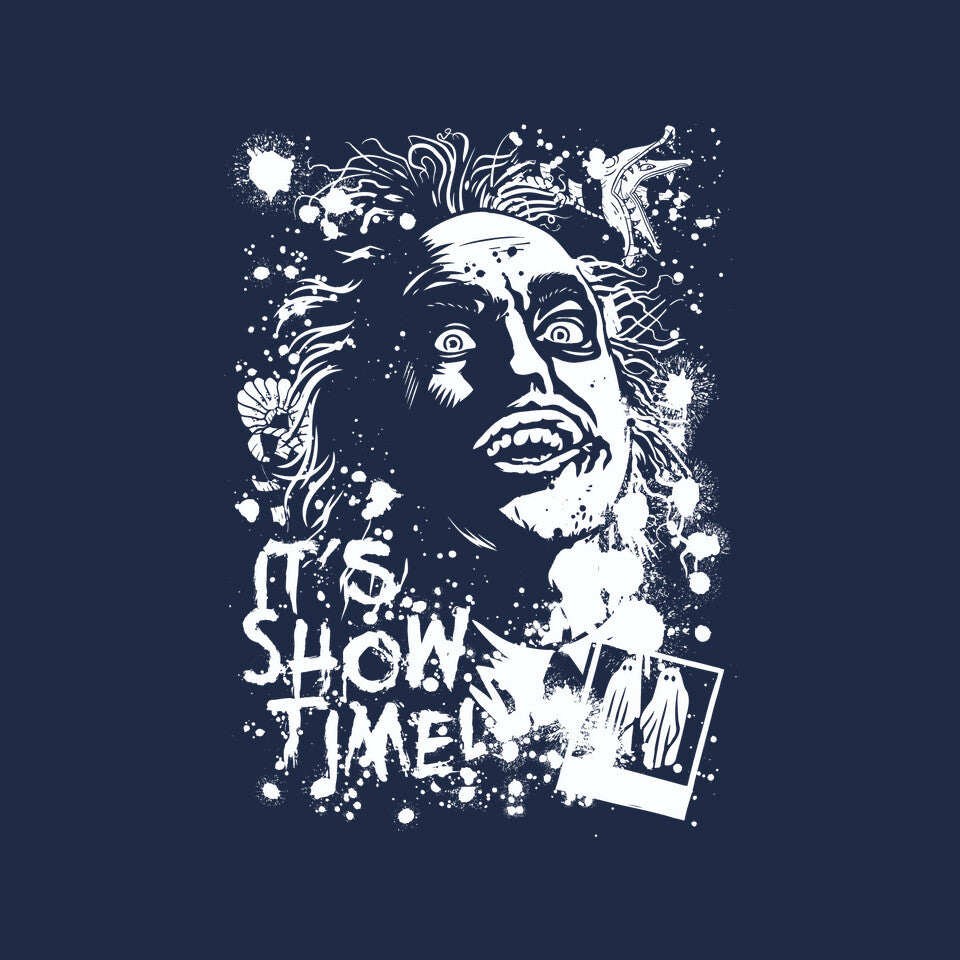 Show Time – Horror Graphic T-Shirt design artwork for navy graphic T-shirt