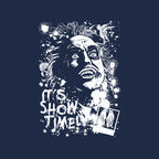 Show Time – Horror Graphic T-Shirt design artwork for navy graphic T-shirt