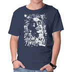 Show Time – Horror Graphic T-Shirt in navy, product display