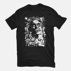 Show Time – Horror Graphic T-Shirt in black, flat-lay product view