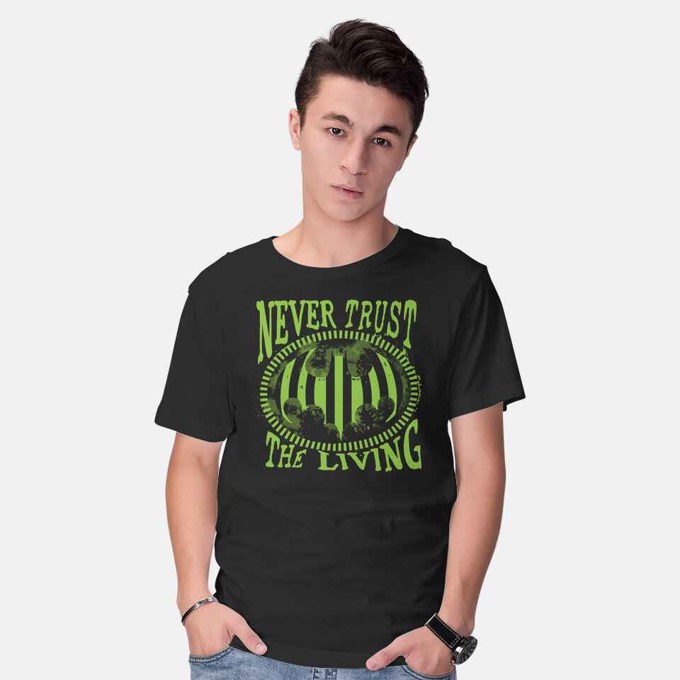 Never Trust The Living Bat – Horror Graphic T-Shirt