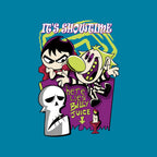 Billyjuice – Halloween Graphic T-Shirt design artwork for turquoise graphic T-shirt