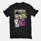 Billyjuice – Halloween Graphic T-Shirt in black, flat-lay product view