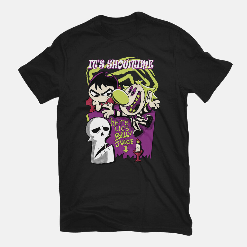 Billyjuice – Halloween Graphic T-Shirt in black, flat-lay product view