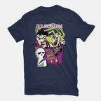 Billyjuice – Halloween Graphic T-Shirt in navy, flat-lay product view
