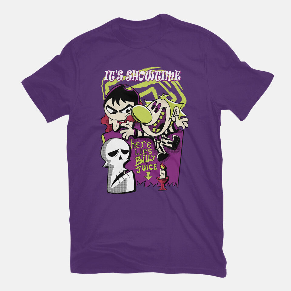 Billyjuice – Halloween Graphic T-Shirt in purple, flat-lay product view