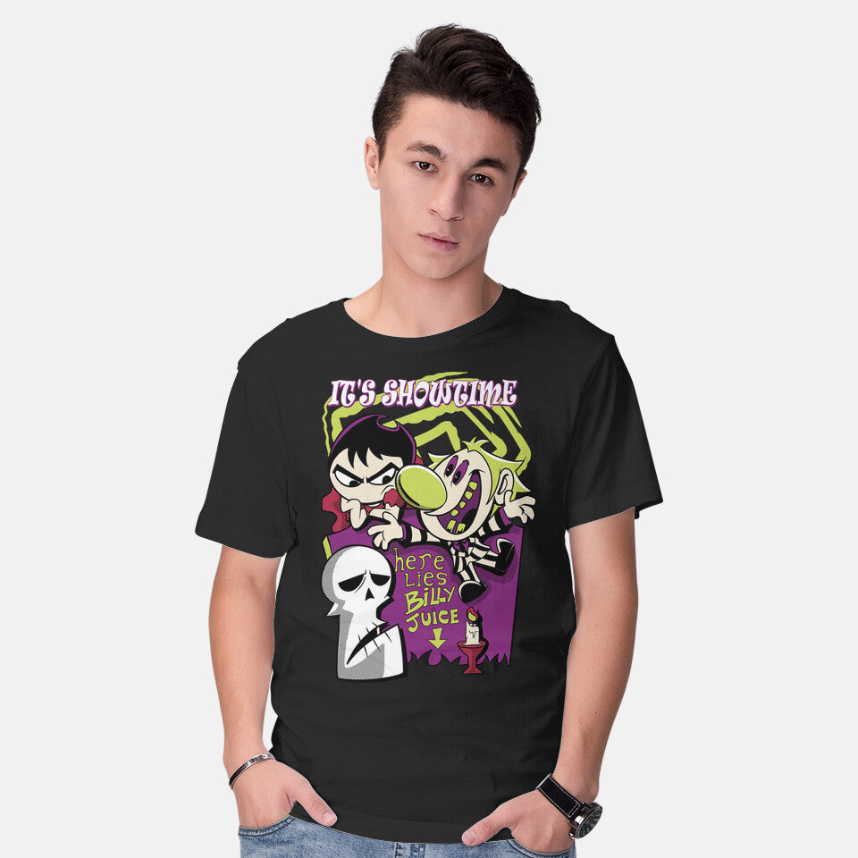 Model wearing black Billyjuice – Halloween Graphic T-Shirt