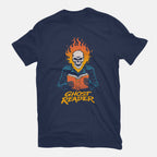 Ghost Reader – Fantasy Graphic T-Shirt in navy, flat-lay product view