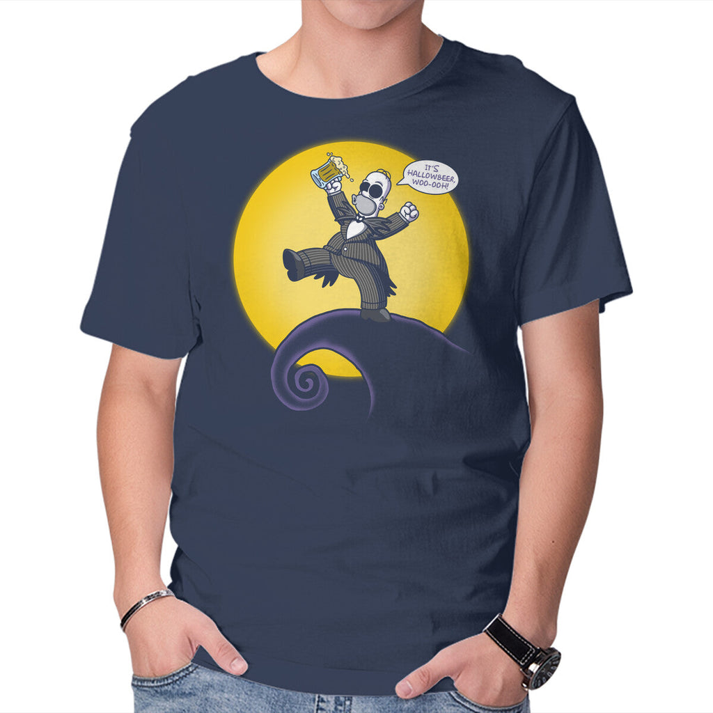 A Nightmare Before Beermas – Halloween Graphic T-Shirt in navy, product display