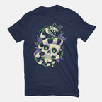 Sand Worm – Horror Graphic T-Shirt in navy, flat-lay product view