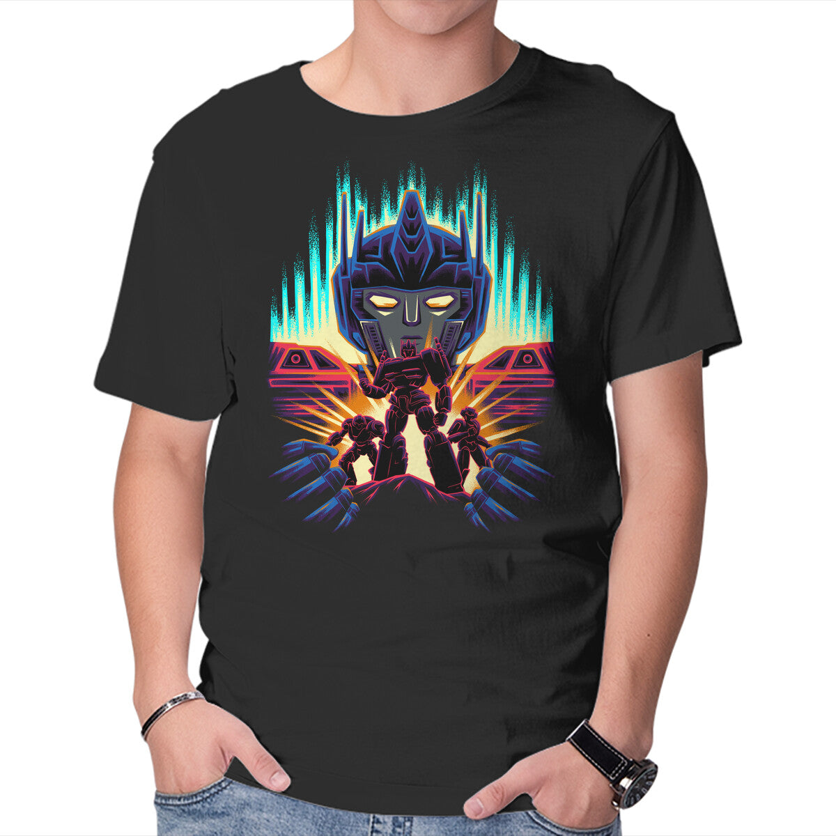 Together As One – Sci-Fi Graphic T-Shirt in black, product display