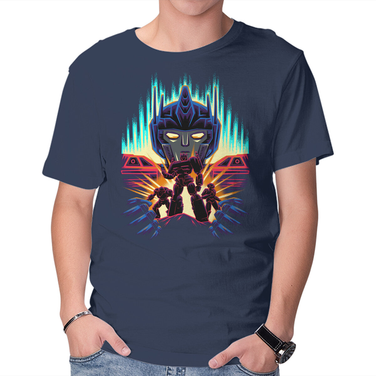 Together As One – Sci-Fi Graphic T-Shirt in navy, product display