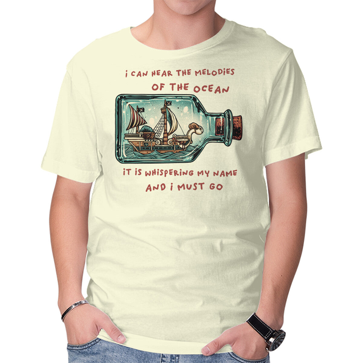 Pirate Ship In A Bottle – Anime Graphic T-Shirt