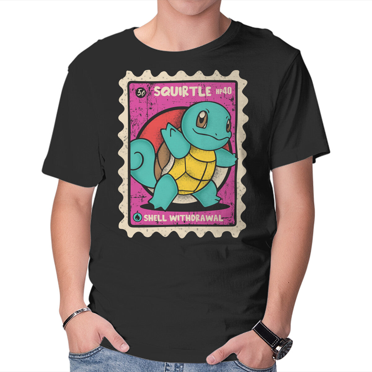 Water Stamp – Anime Graphic T-Shirt in black, product display
