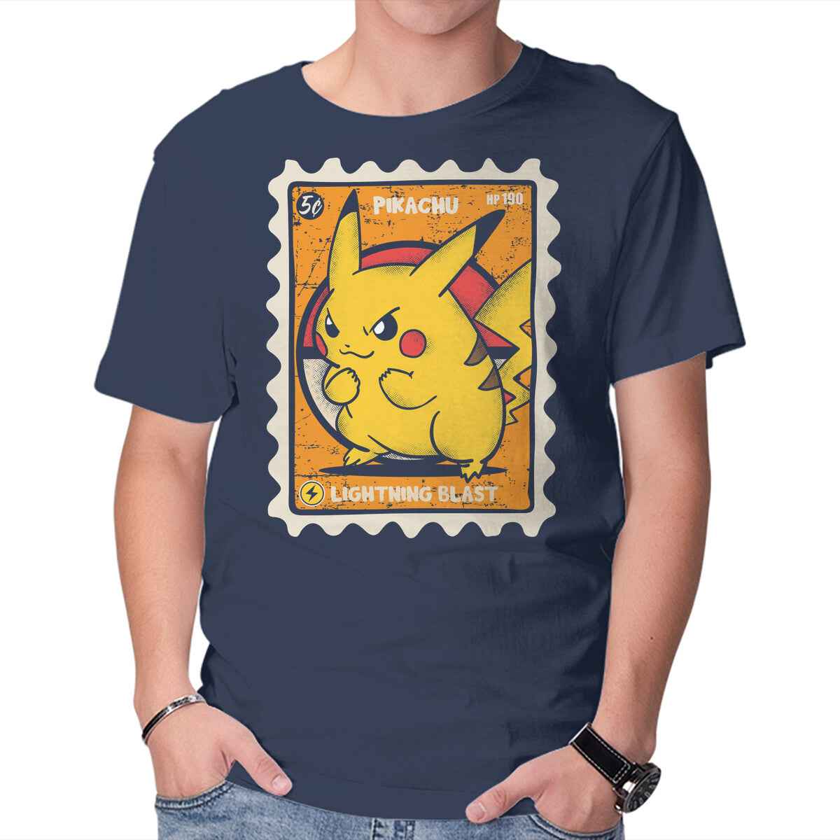 Electric Stamp – Anime Graphic T-Shirt